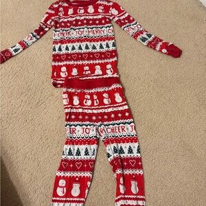 Little Sleepies Red Snowman Pajama Set
